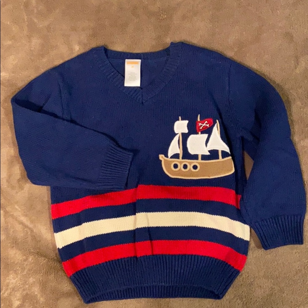 Nautical theme sweater